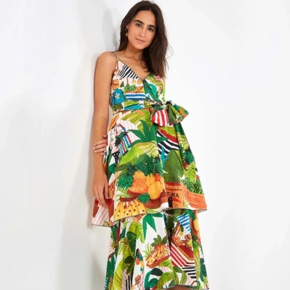 FARM Rio Tropical Fair Midi Dress - Picture 1 of 8